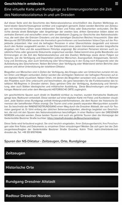 Screenshot einer Webseite