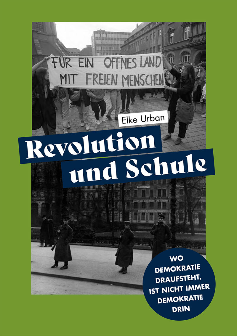 Ein Buchtitel auf dem Revolution und Schule steht.